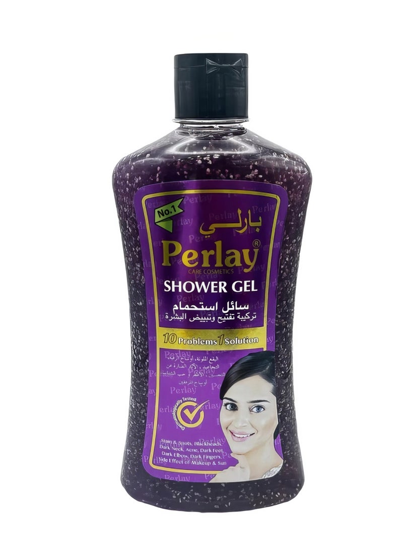 Perlay Brightening Shower Gel, 10-in-1 Purifying Body Wash for Radiant and Smooth Skin